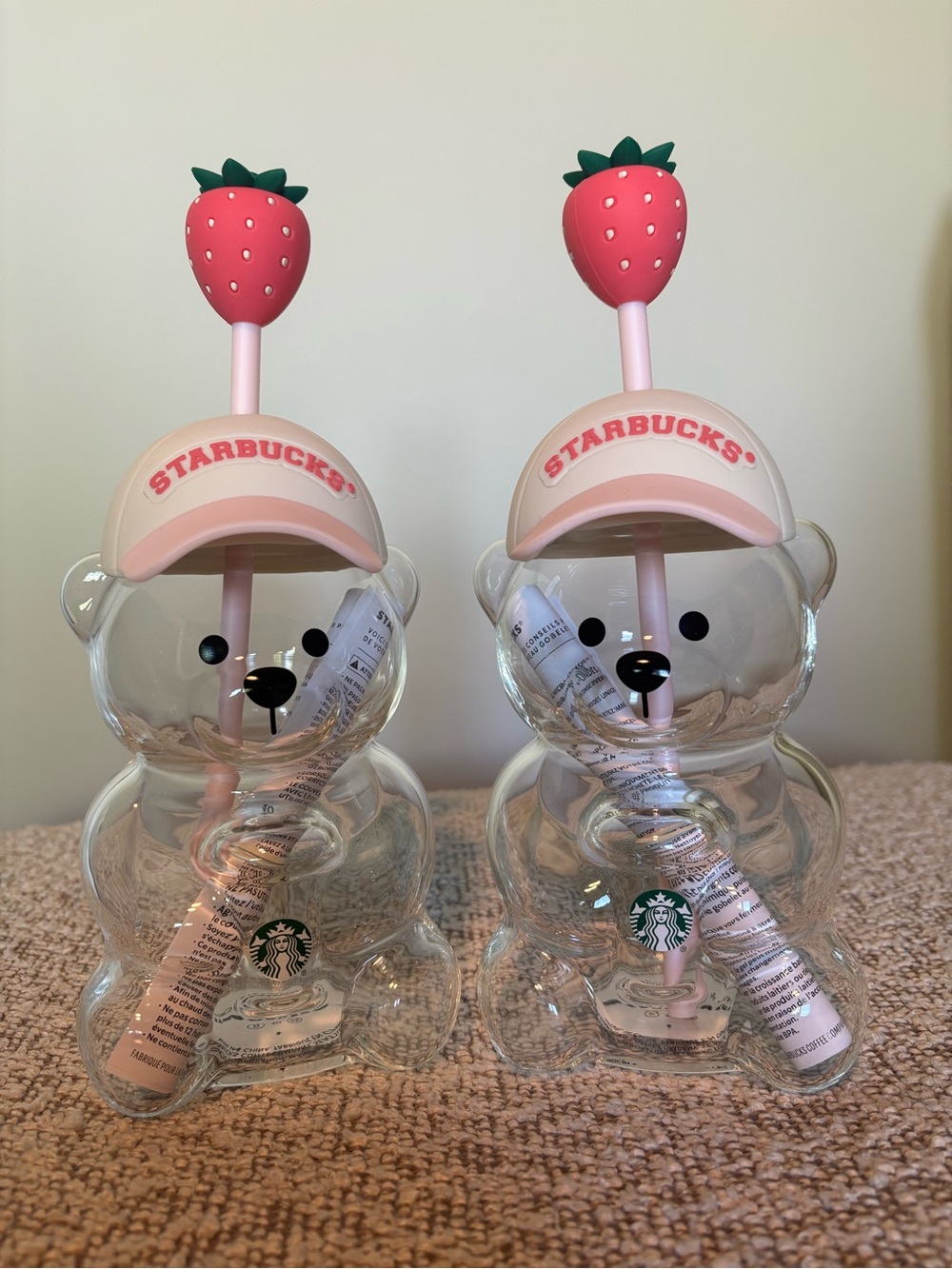 🐻🩷 SET OF 2! Starbucks Pink Bearista Cups - Picture 2 of 3